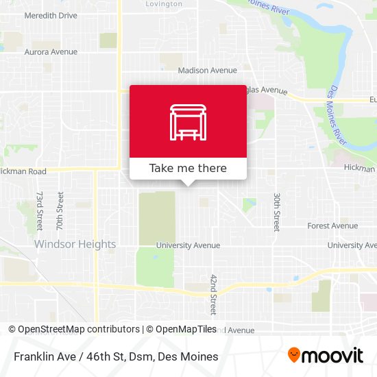 Franklin Ave / 46th St, Dsm map