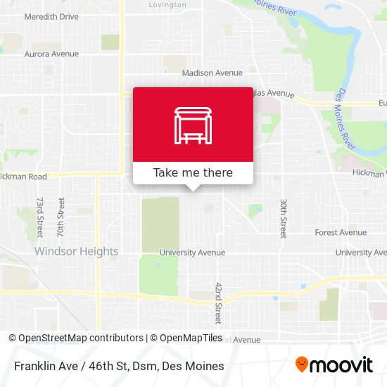 Franklin Ave / 46th St, Dsm map