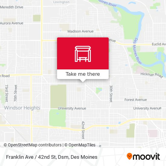 Franklin Ave / 42nd St, Dsm map