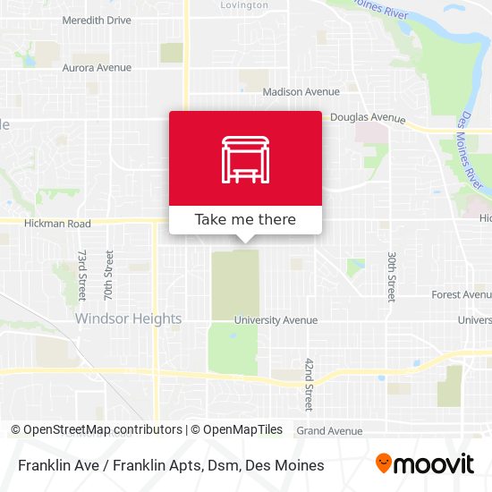 Mapa de Franklin Ave / Franklin Apts, Dsm