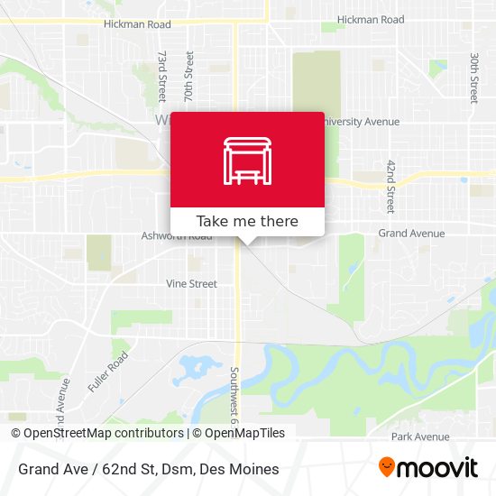 Mapa de Grand Ave / 62nd St, Dsm