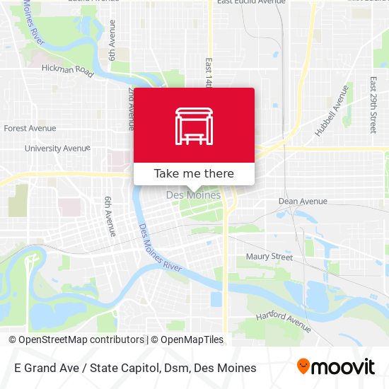 Mapa de E Grand Ave / State Capitol, Dsm