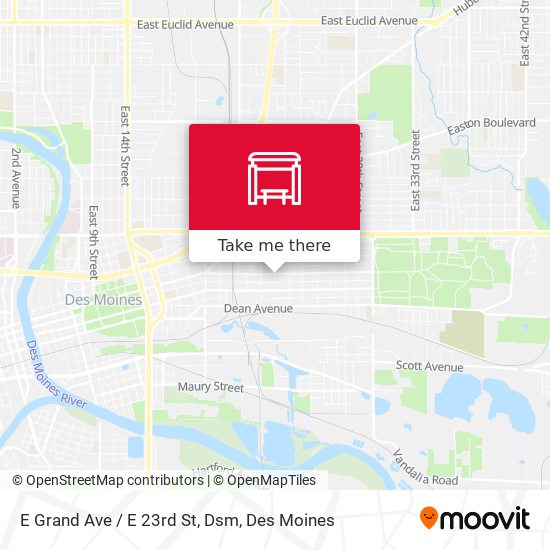 E Grand Ave / E 23rd St, Dsm map