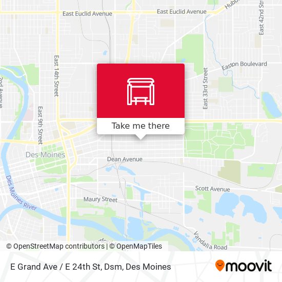 Mapa de E Grand Ave / E 24th St, Dsm