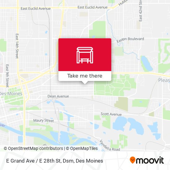 E Grand Ave / E 28th St, Dsm map