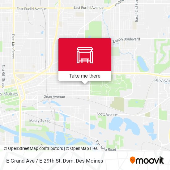 E Grand Ave / E 29th St, Dsm map