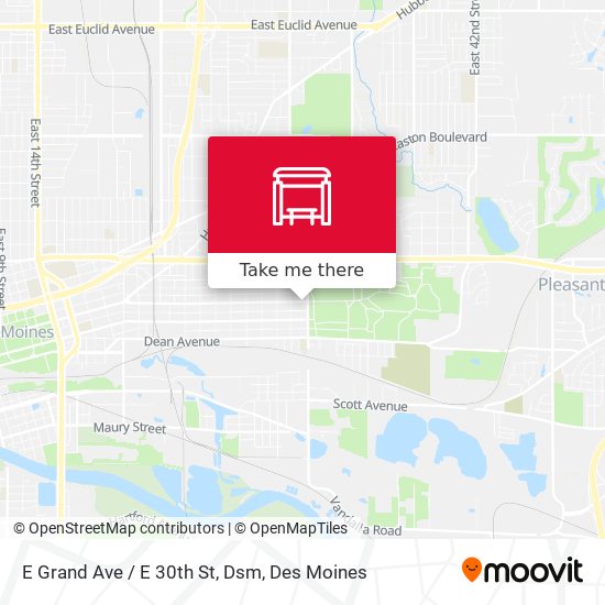 E Grand Ave / E 30th St, Dsm map