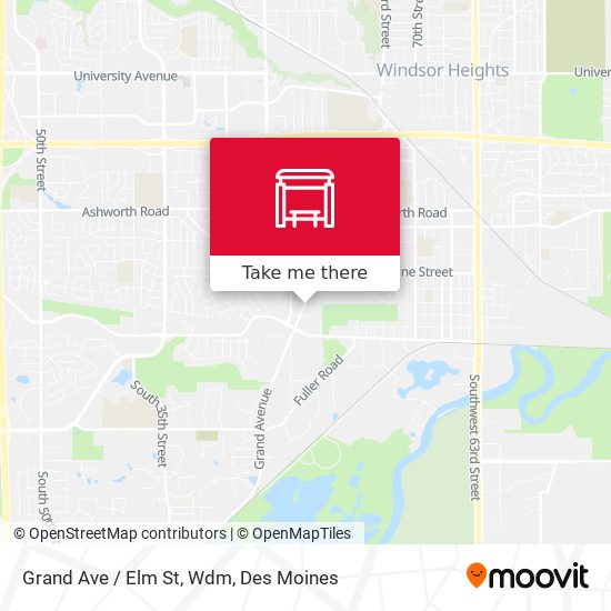 Grand Ave / Elm St, Wdm map