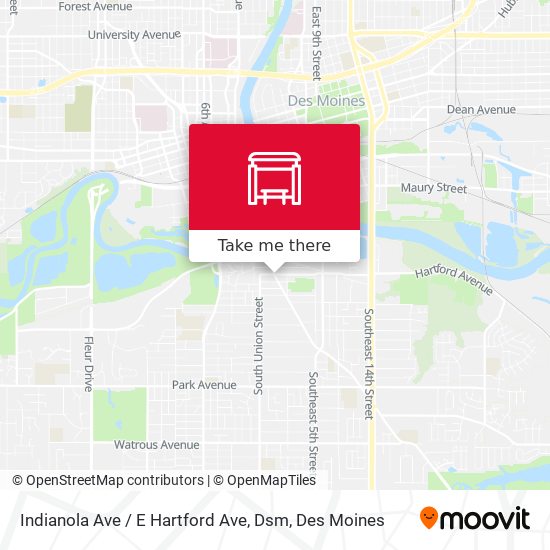 Mapa de Indianola Ave / E Hartford Ave, Dsm