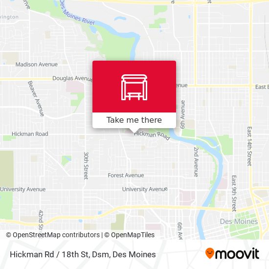 Hickman Rd / 18th St, Dsm map