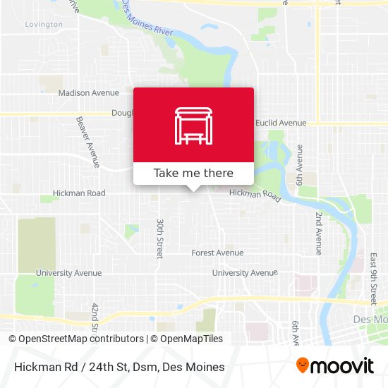 Mapa de Hickman Rd / 24th St, Dsm