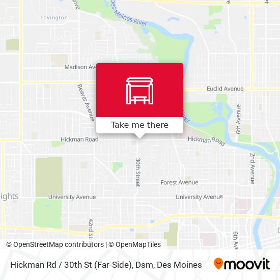 Mapa de Hickman Rd / 30th St (Far-Side), Dsm