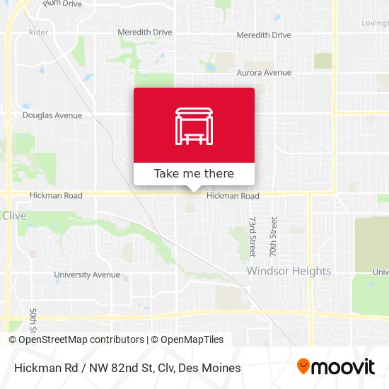 Hickman Rd / NW 82nd St, Clv map