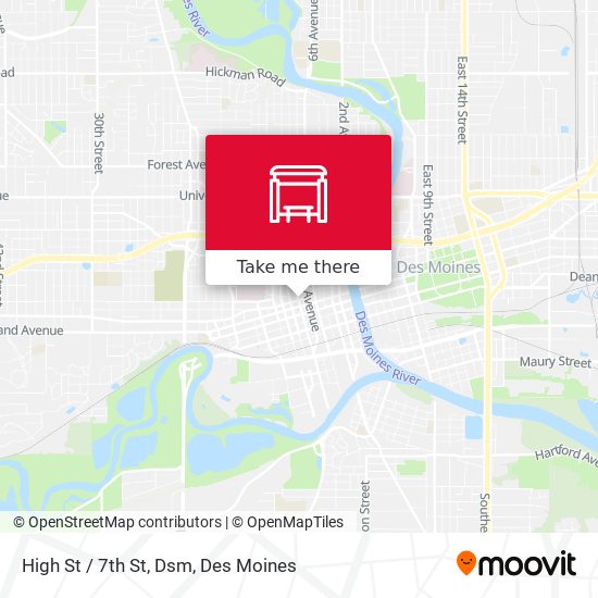 Mapa de High St / 7th St, Dsm