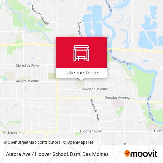 Aurora Ave / Hoover School, Dsm map