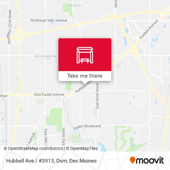 Mapa de Hubbell Ave / #3913, Dsm