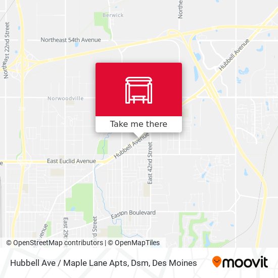 Hubbell Ave / Maple Lane Apts, Dsm map