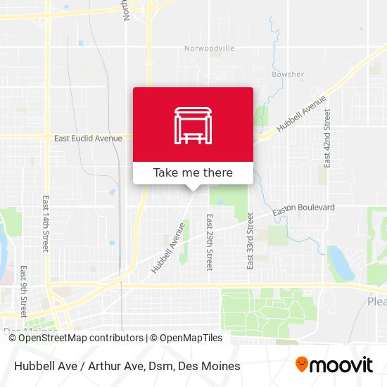 Mapa de Hubbell Ave / Arthur Ave, Dsm