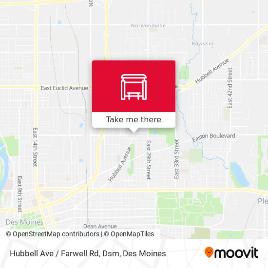 Hubbell Ave / Farwell Rd, Dsm map