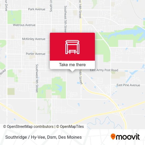 Southridge / Hy-Vee, Dsm map