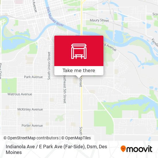 Indianola Ave / E Park Ave (Far-Side), Dsm map