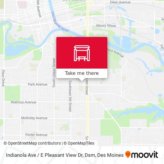 Indianola Ave / E Pleasant View Dr, Dsm map