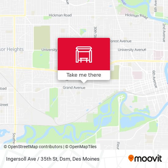Ingersoll Ave / 35th St, Dsm map