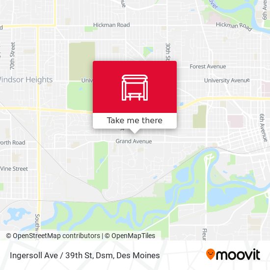 Ingersoll Ave / 39th St, Dsm map