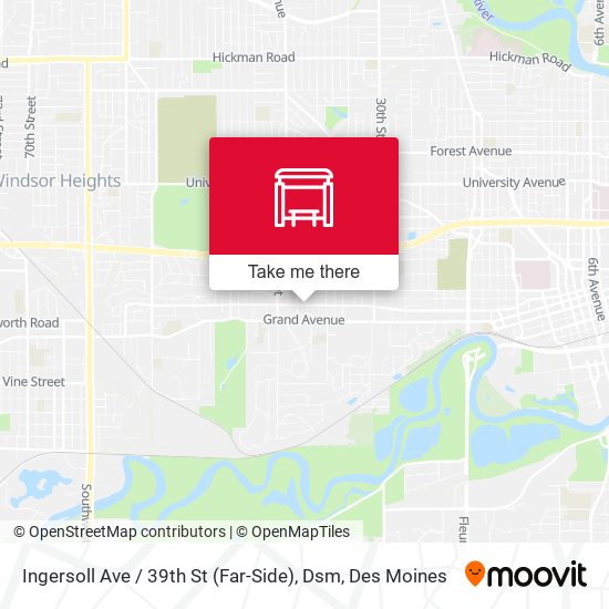 Ingersoll Ave / 39th St (Far-Side), Dsm map