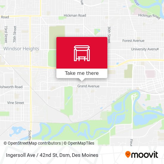 Ingersoll Ave / 42nd St, Dsm map