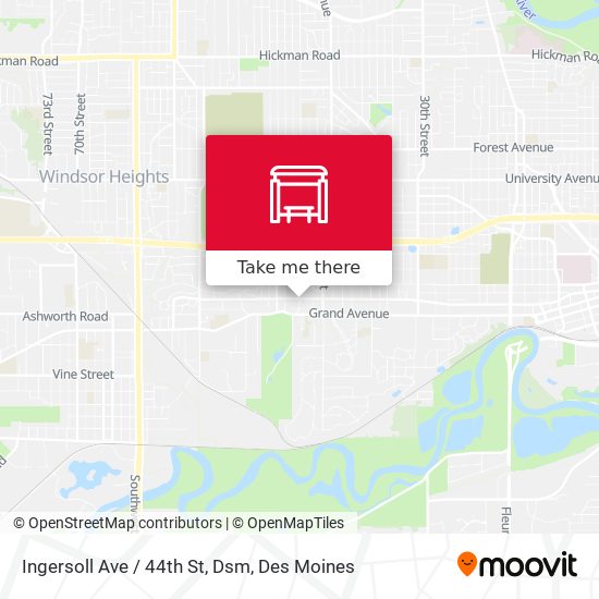 Ingersoll Ave / 44th St, Dsm map