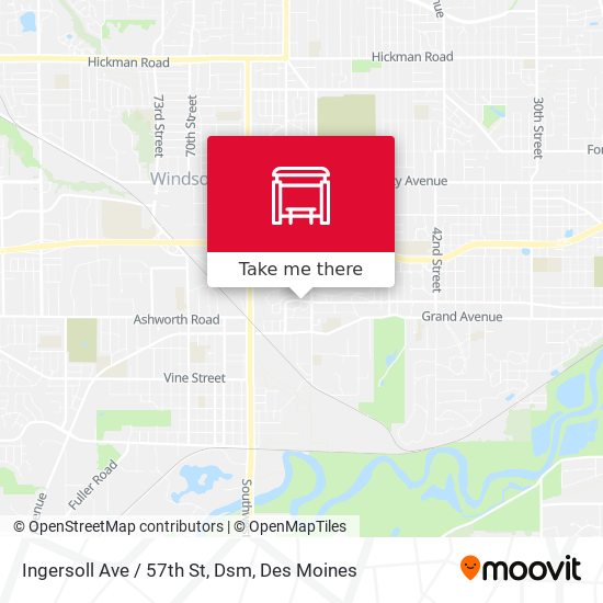 Ingersoll Ave / 57th St, Dsm map