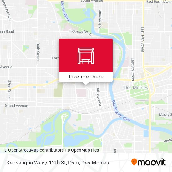 Mapa de Keosauqua Way / 12th St, Dsm