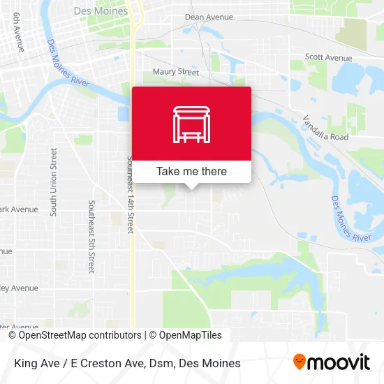 Mapa de King Ave / E Creston Ave, Dsm