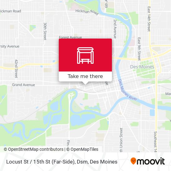 Mapa de Locust St / 15th St (Far-Side), Dsm