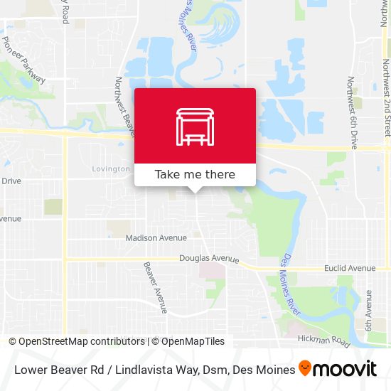 Lower Beaver Rd / Lindlavista Way, Dsm map