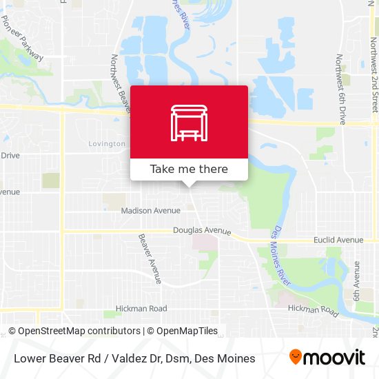 Lower Beaver Rd / Valdez Dr, Dsm map