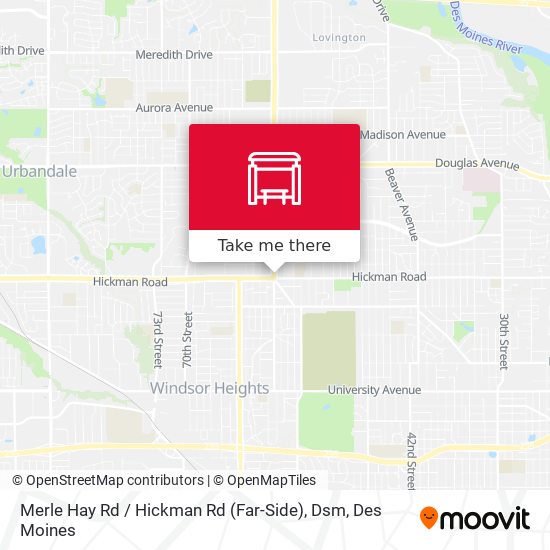 Merle Hay Rd / Hickman Rd (Far-Side), Dsm map