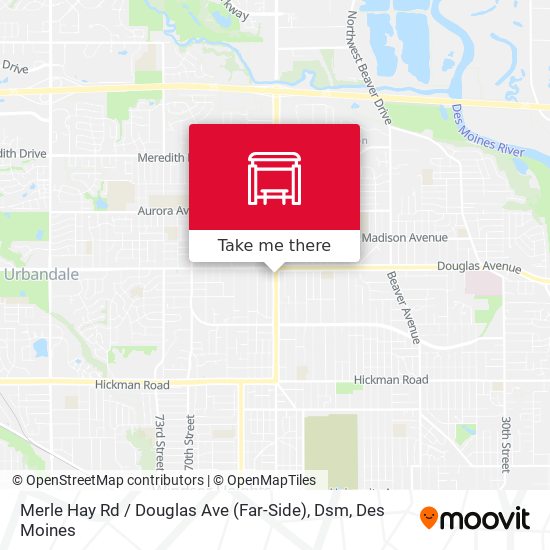 Merle Hay Rd / Douglas Ave (Far-Side), Dsm map