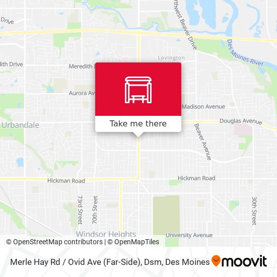 Merle Hay Rd / Ovid Ave (Far-Side), Dsm map