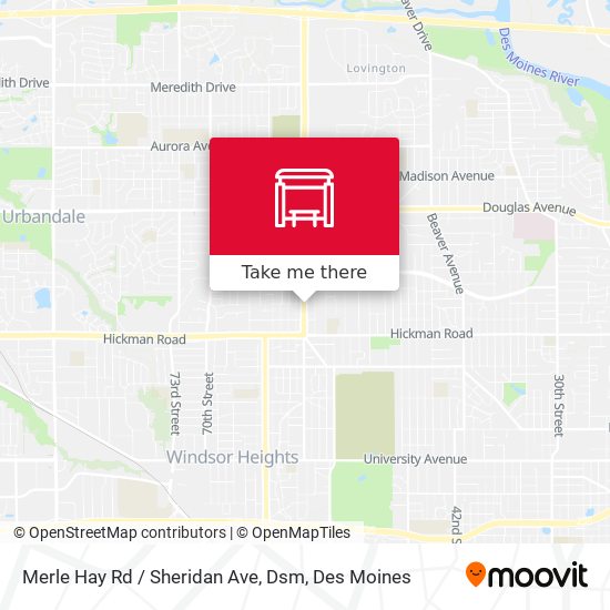 Mapa de Merle Hay Rd / Sheridan Ave, Dsm