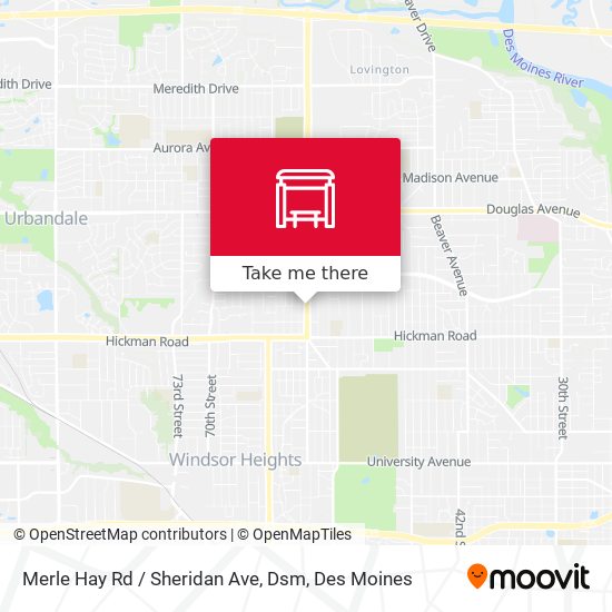 Merle Hay Rd / Sheridan Ave, Dsm map
