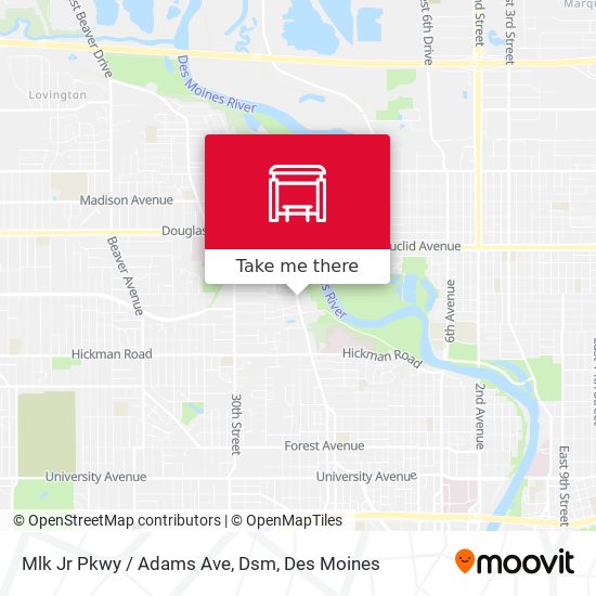 Mlk Jr Pkwy / Adams Ave, Dsm map