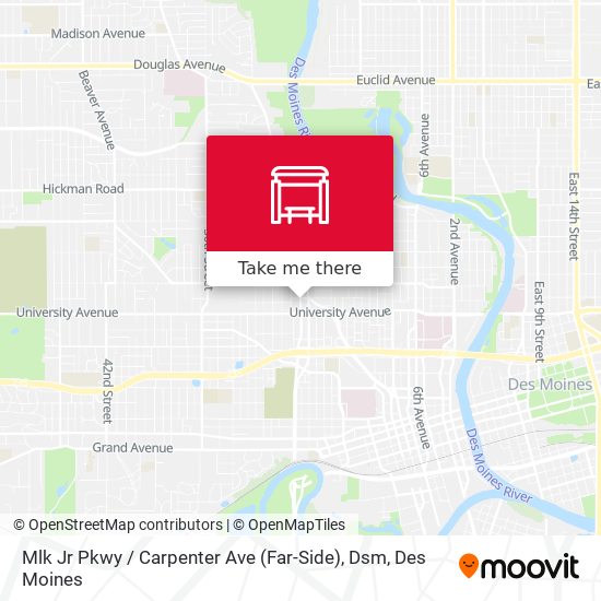 Mlk Jr Pkwy / Carpenter Ave (Far-Side), Dsm map