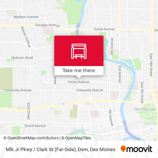 Mlk Jr Pkwy / Clark St (Far-Side), Dsm map