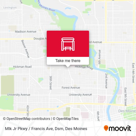 Mlk Jr Pkwy / Francis Ave, Dsm map