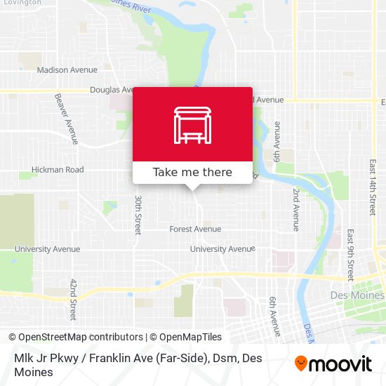 Mlk Jr Pkwy / Franklin Ave (Far-Side), Dsm map
