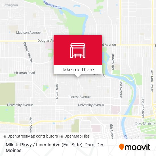 Mlk Jr Pkwy / Lincoln Ave (Far-Side), Dsm map