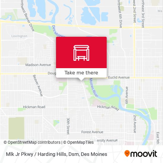 Mlk Jr Pkwy / Harding Hills, Dsm map