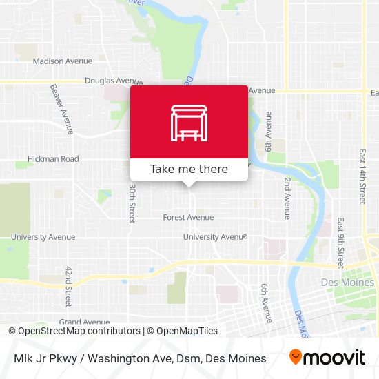 Mlk Jr Pkwy / Washington Ave, Dsm map